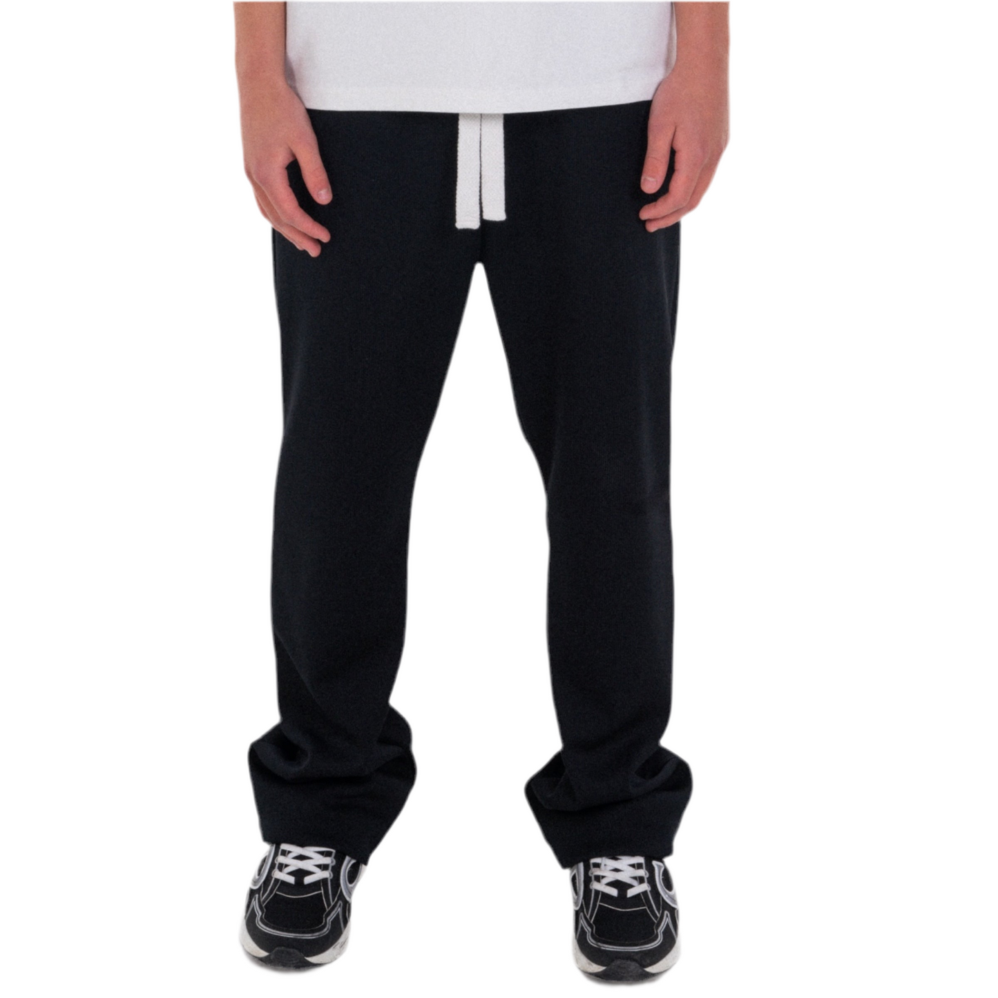 STAPLE BLACK/WHITE RIBBED TROUSERS