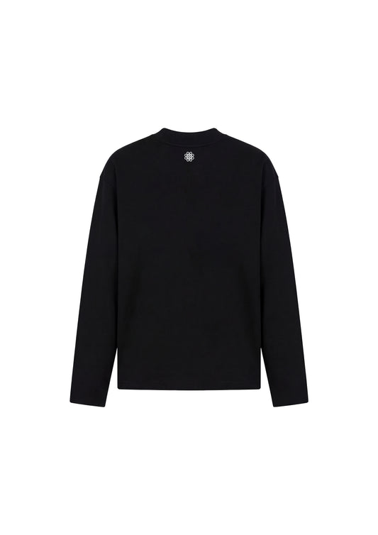 Somewhere in England Long Sleeve Graphic T-Shirt - Black