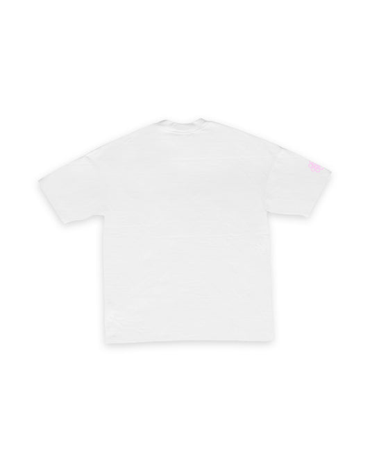 Varsity Heavyweight T-Shirt - White & Pink