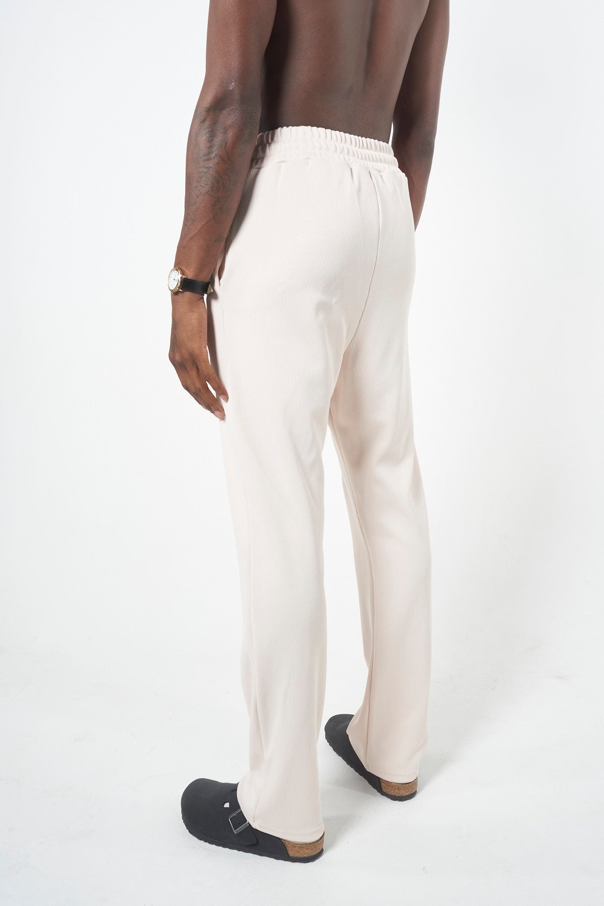 CORE RIBBED TROUSER - SAND