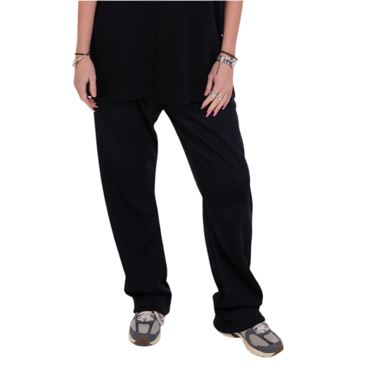 STAPLE BLACK/BLACK RIBBED TROUSERS