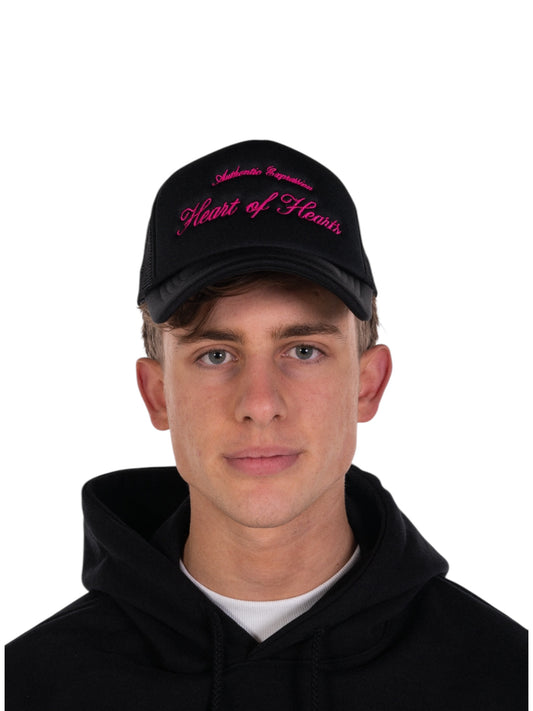 AUDACITY BLACK/ PINK TRUCKER CAP