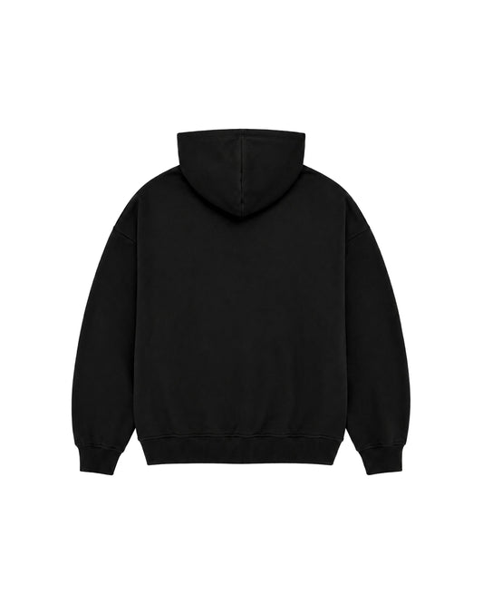Nexus Double Zip Hoodie - Black