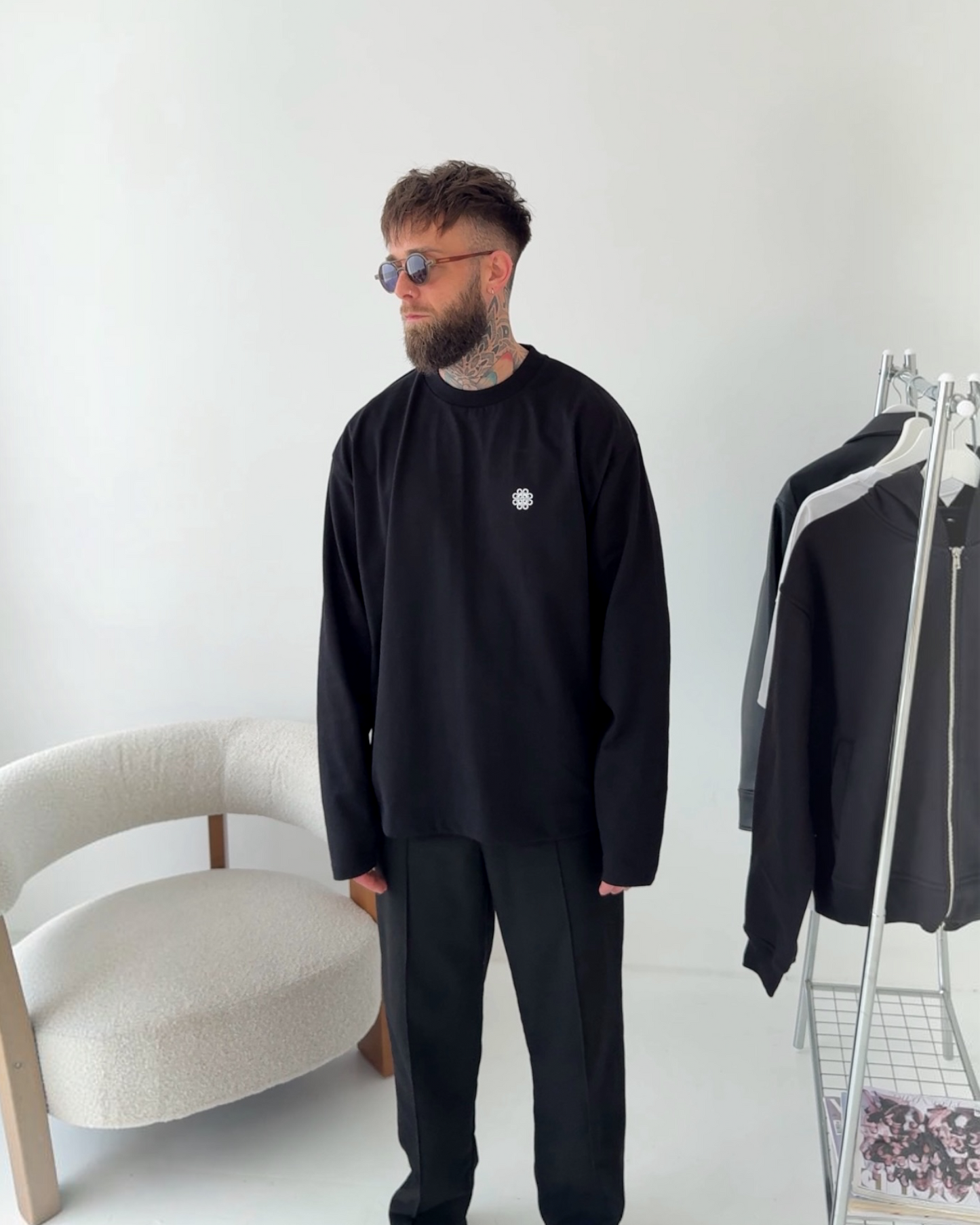 Nexus Heavyweight Long-Sleeve T-Shirt - Black