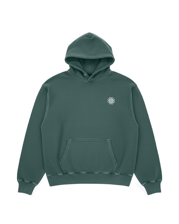 Nexus Oversized Pullover Hoodie - Washed Green