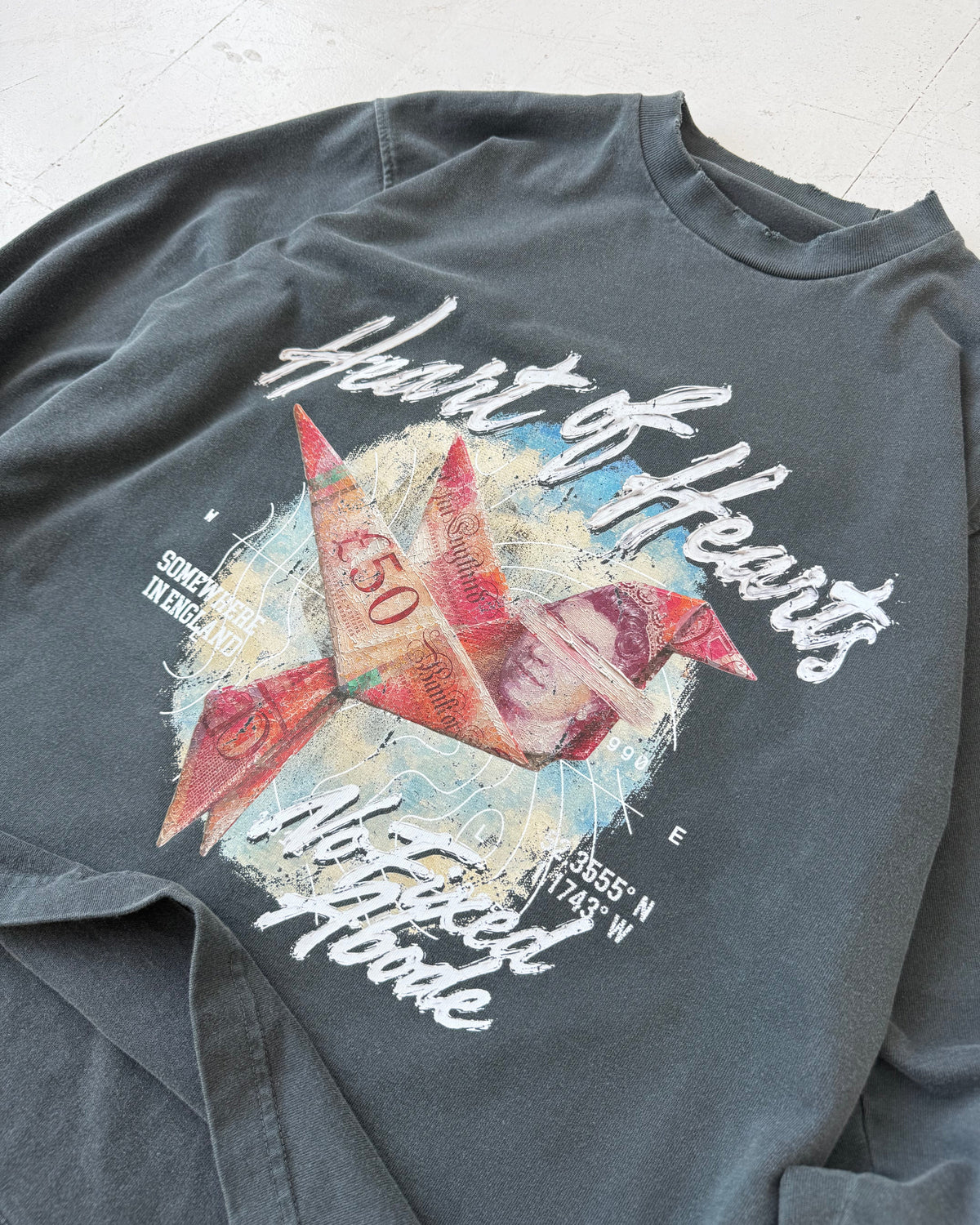 Somewhere in England Distressed Long Sleeve.