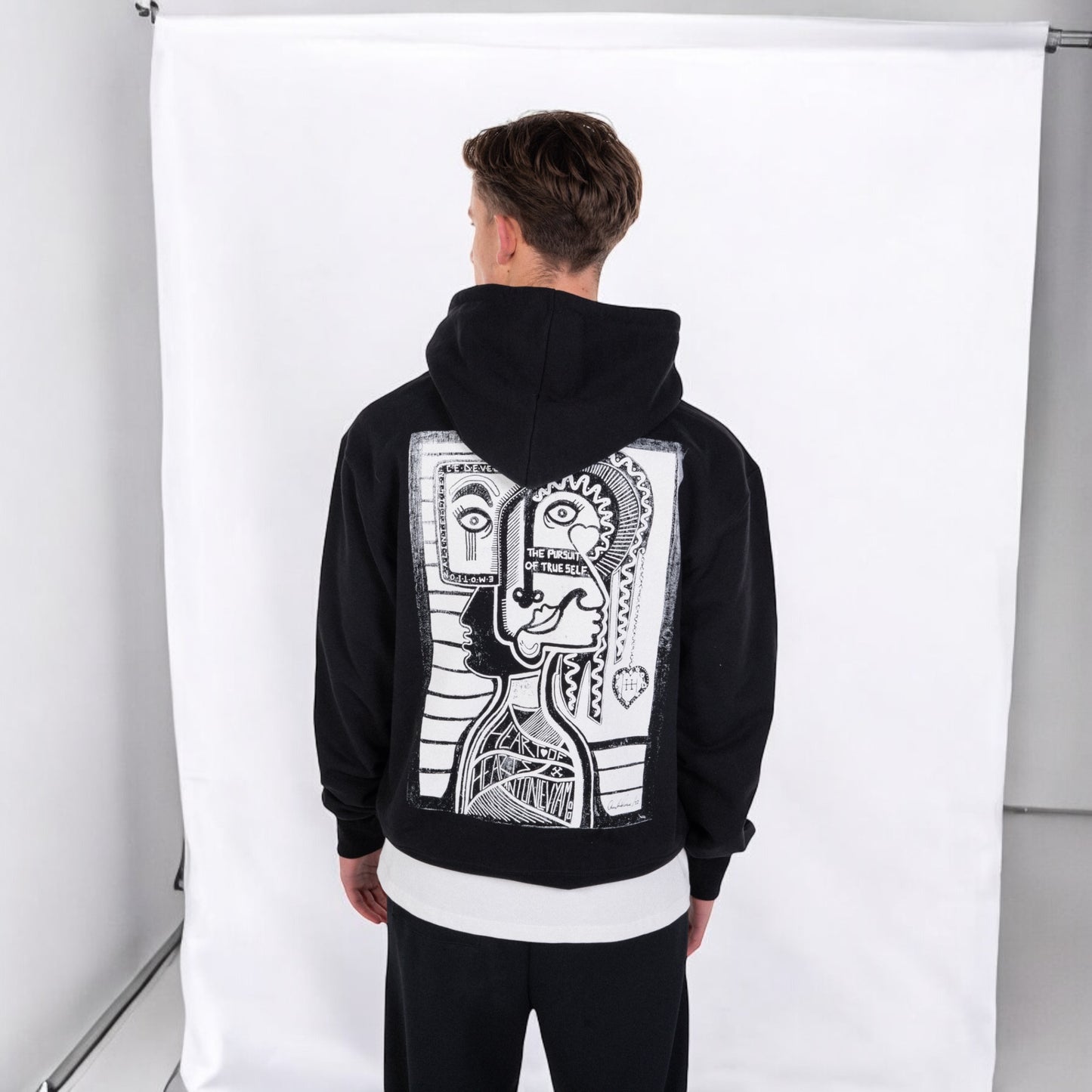 HEAVYWEIGHT BLACK HOODIE  S24 - ALA COLLAB