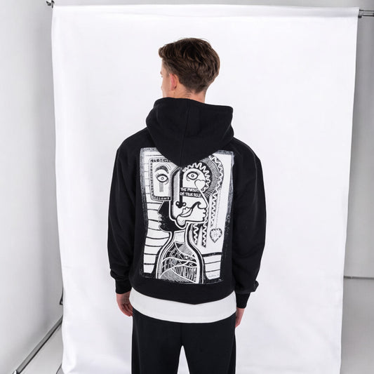HEAVYWEIGHT BLACK HOODIE  S24 - ALA COLLAB