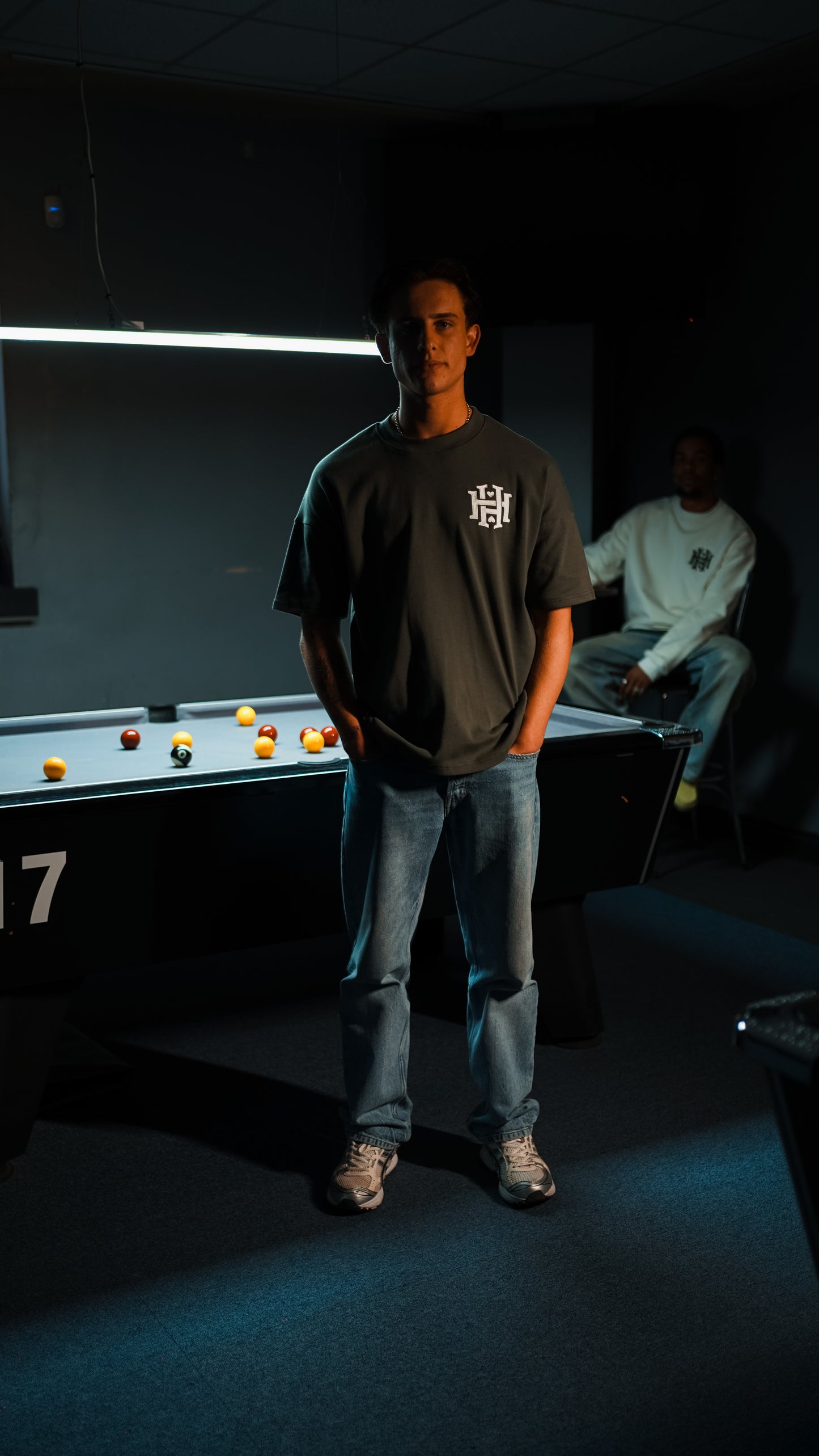 VARSITY T-SHIRT - FOREST GREEN/ECRU