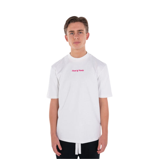 AUDACITY WHITE/PINK T-SHIRT