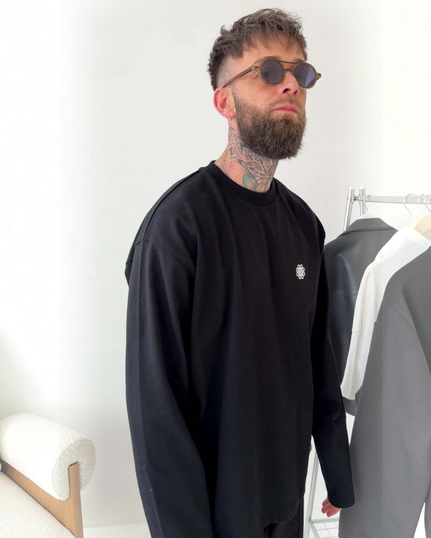 Nexus Heavyweight Long-Sleeve T-Shirt - Black