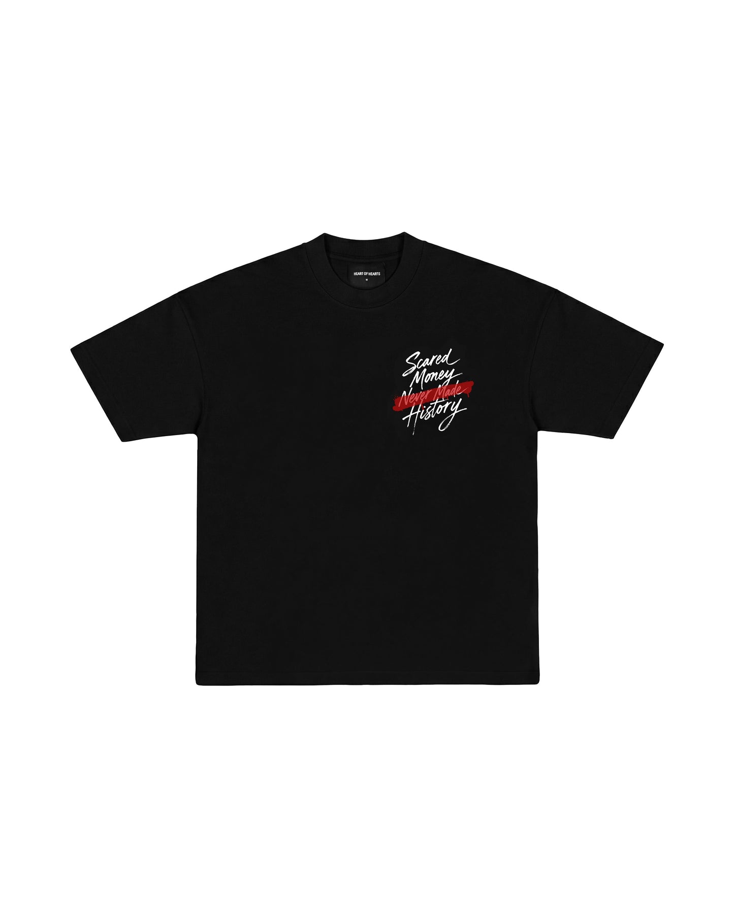 Scared Money Never Made History Oversized T-Shirt - Black