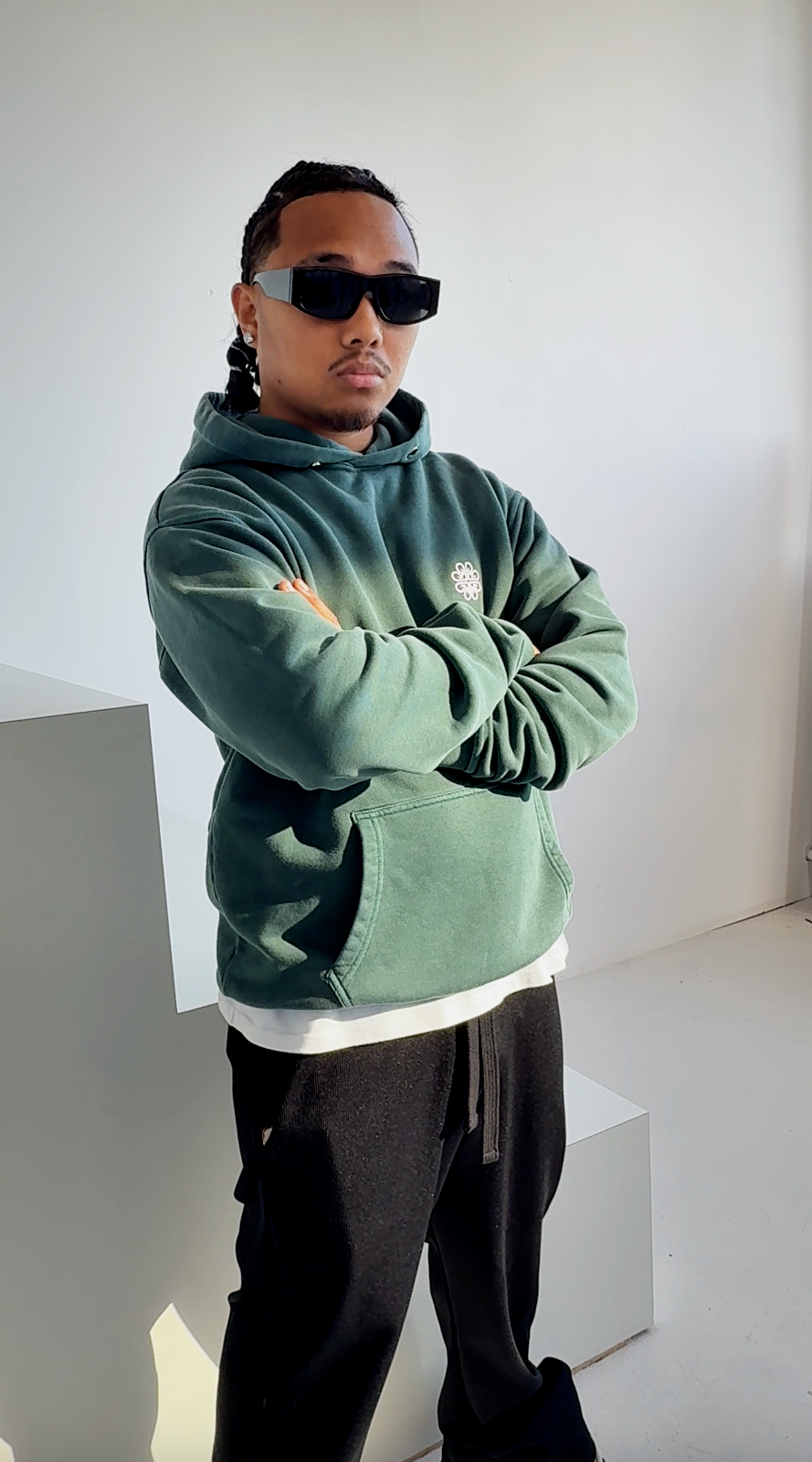 NEXUS HEAVYWEIGHT HOODIE - VINTAGE GREEN