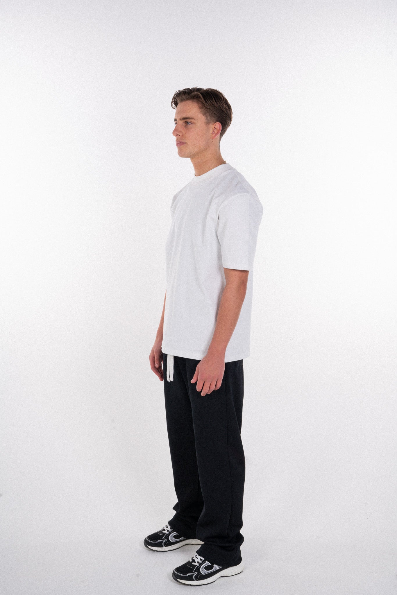 STAPLE BLACK/WHITE RIBBED TROUSERS