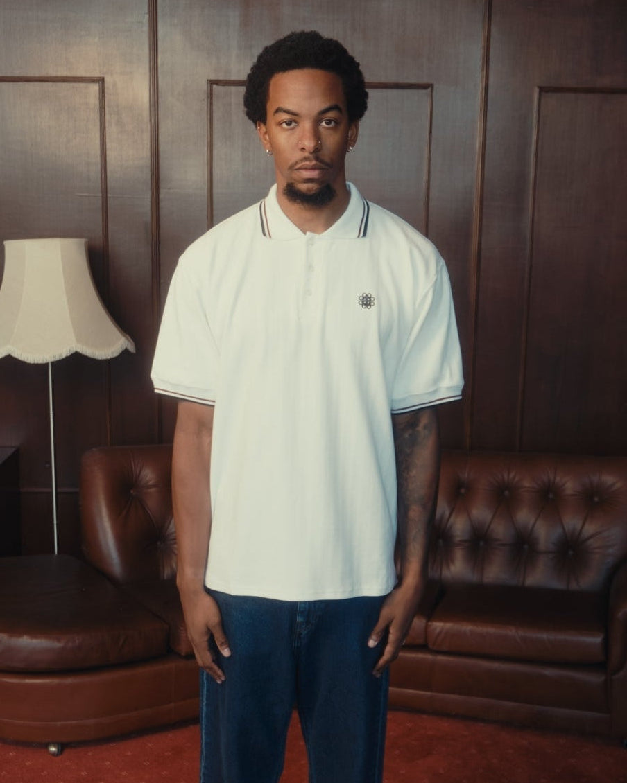 British made streetwear polo shirt heart of hearts