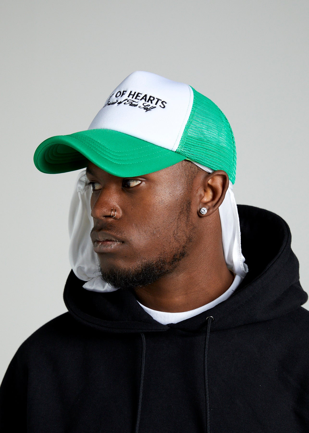 GREEN/WHITE TRUCKER CAP