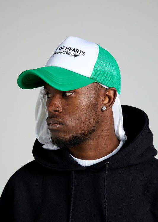 GREEN/WHITE TRUCKER CAP